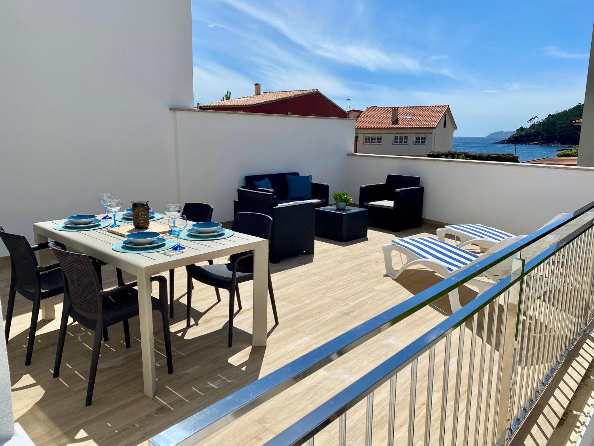 Apartamentos Ezaro Beach ดุมเบรีย ภายนอก รูปภาพ